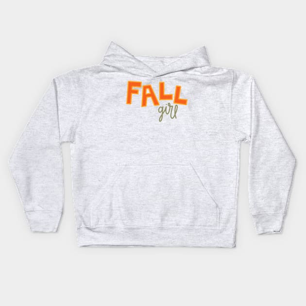 fall girl Kids Hoodie by nicolecella98